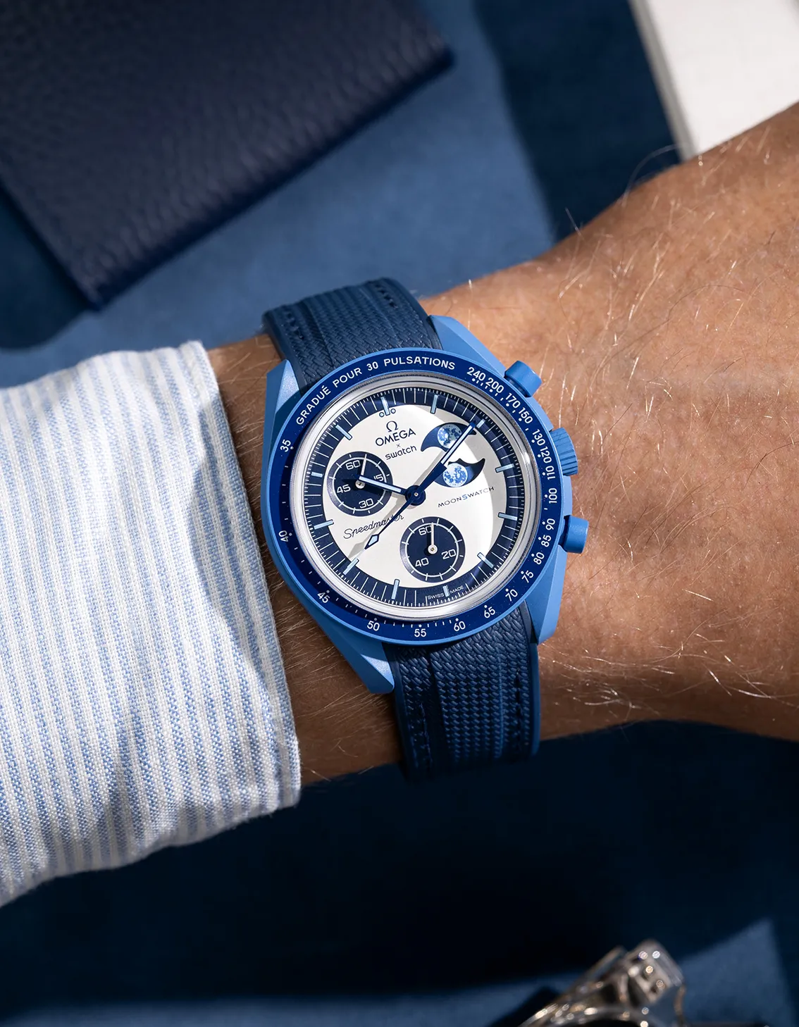 Rubber Strap for Omega X Swatch MoonSwatch Mission to the Super Blue Moonphase - Image 2