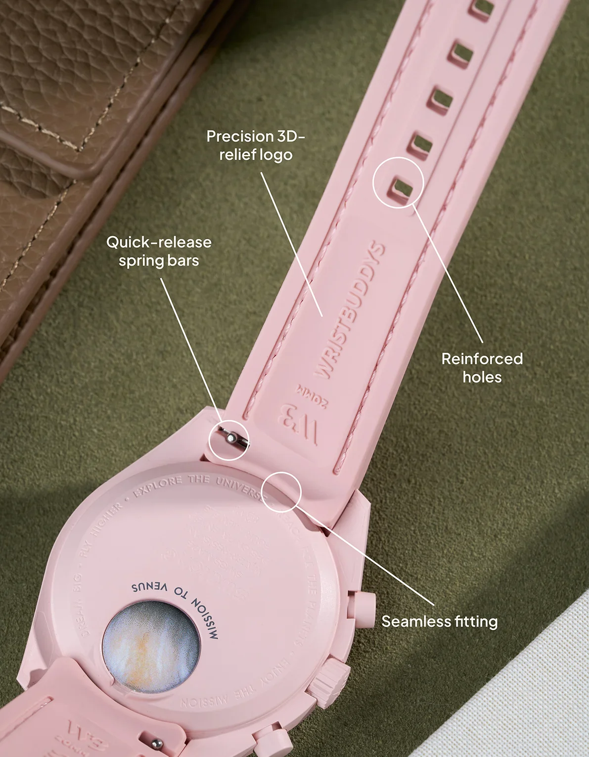 Rubber Strap for Omega X Swatch MoonSwatch Mission to Venus - Image 4