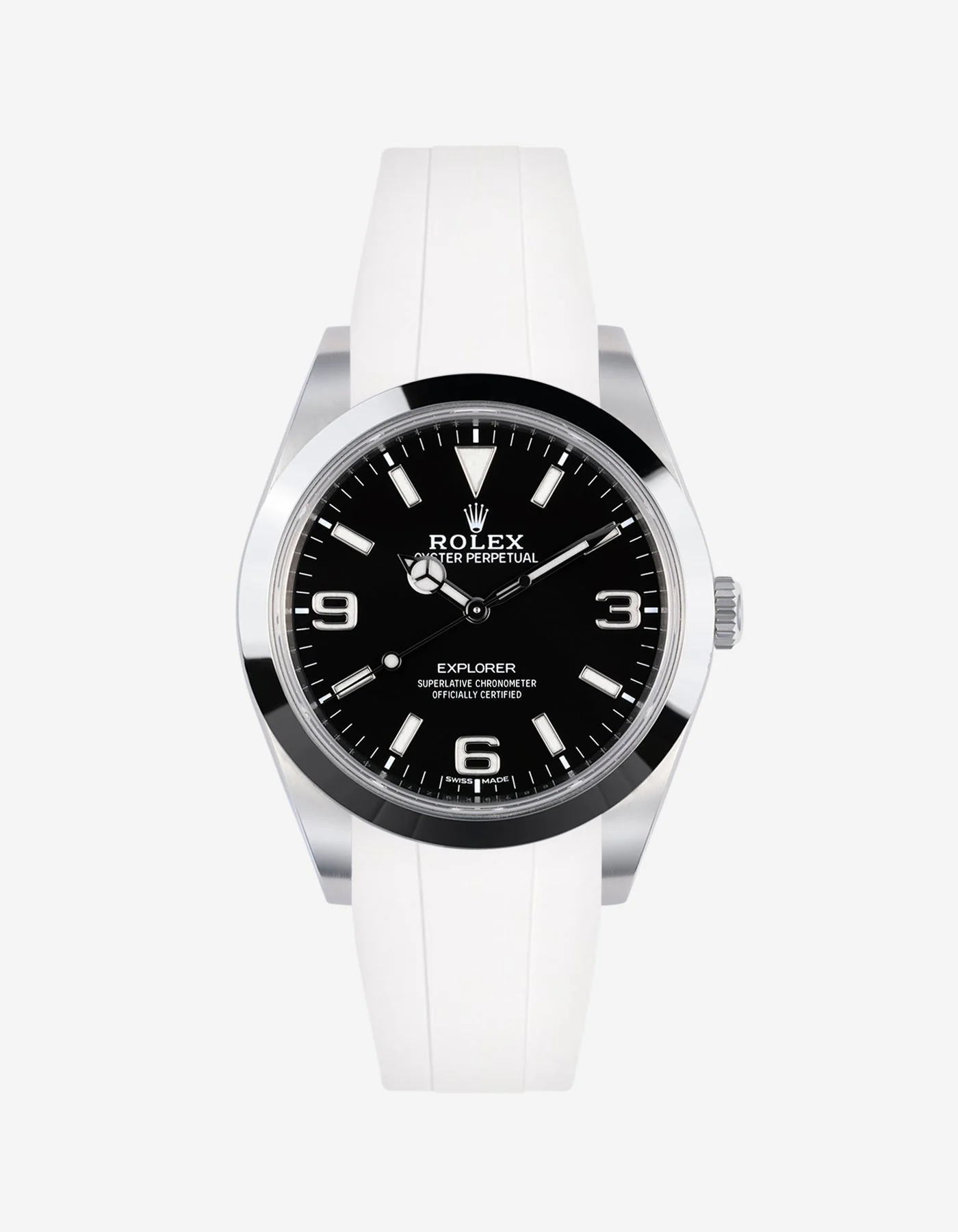 FKM Rubber Strap for Rolex Explorer 214270 - Image 10