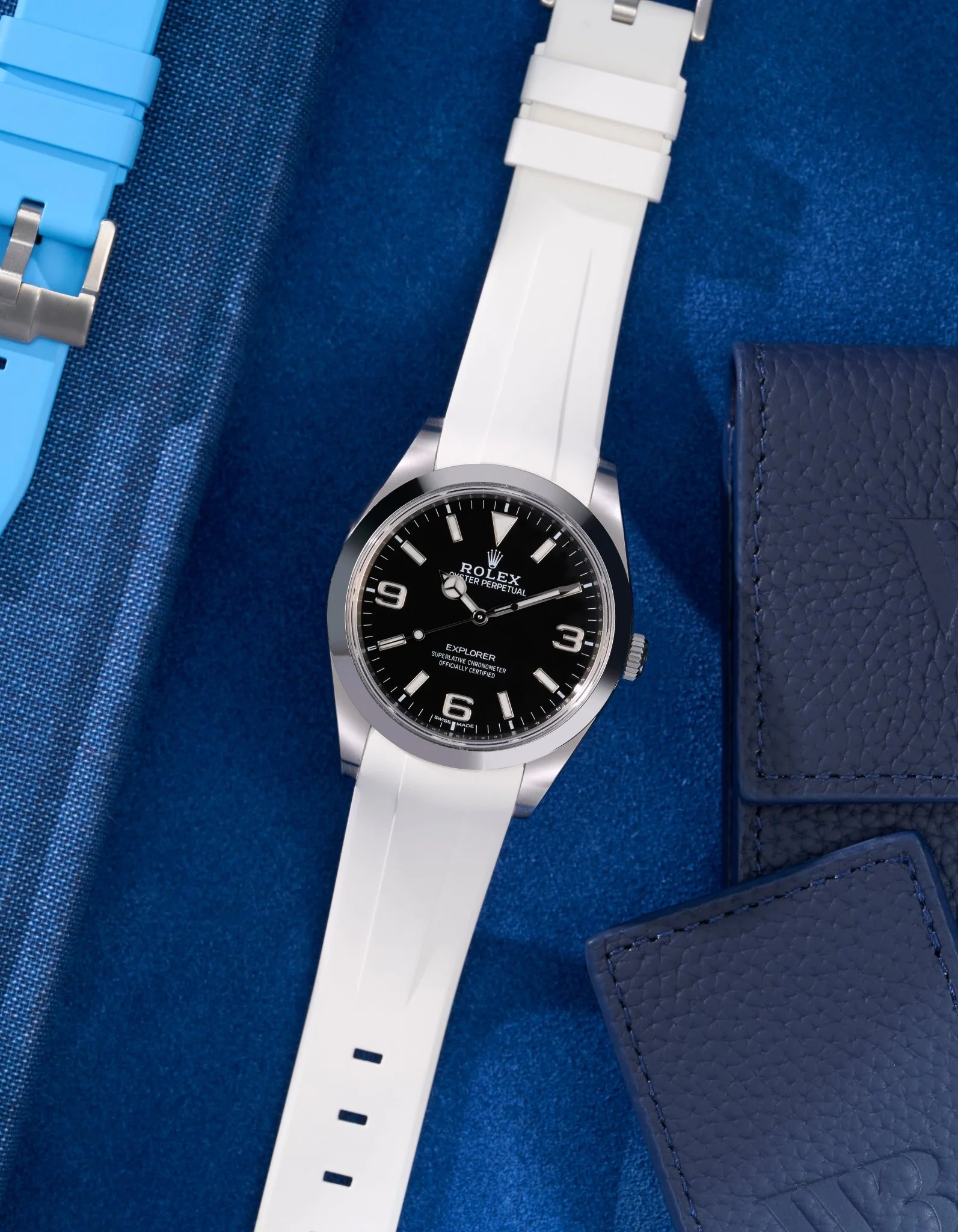 FKM Rubber Strap for Rolex Explorer 214270 - Image 12
