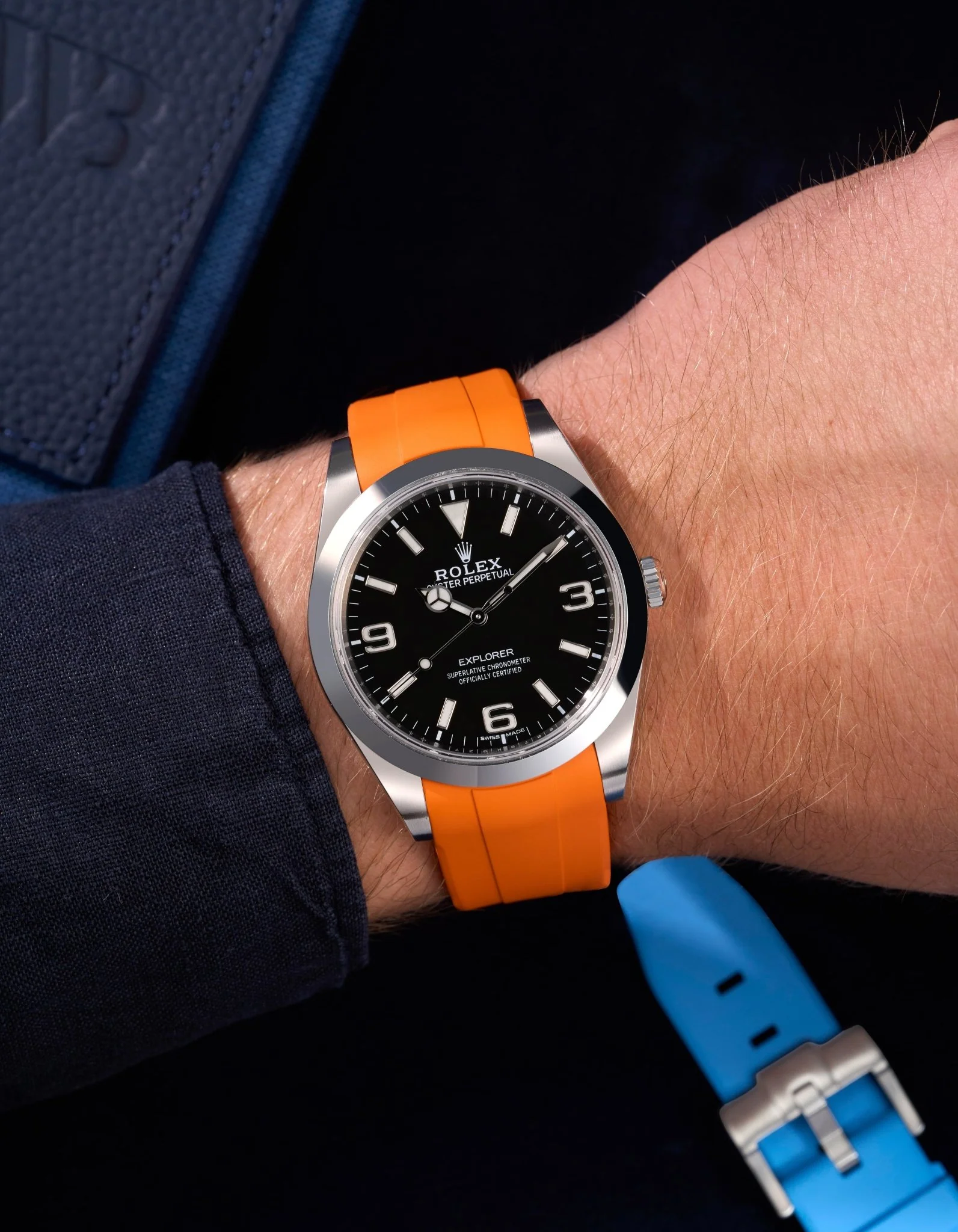 FKM Rubber Strap for Rolex Explorer 214270 - Image 15