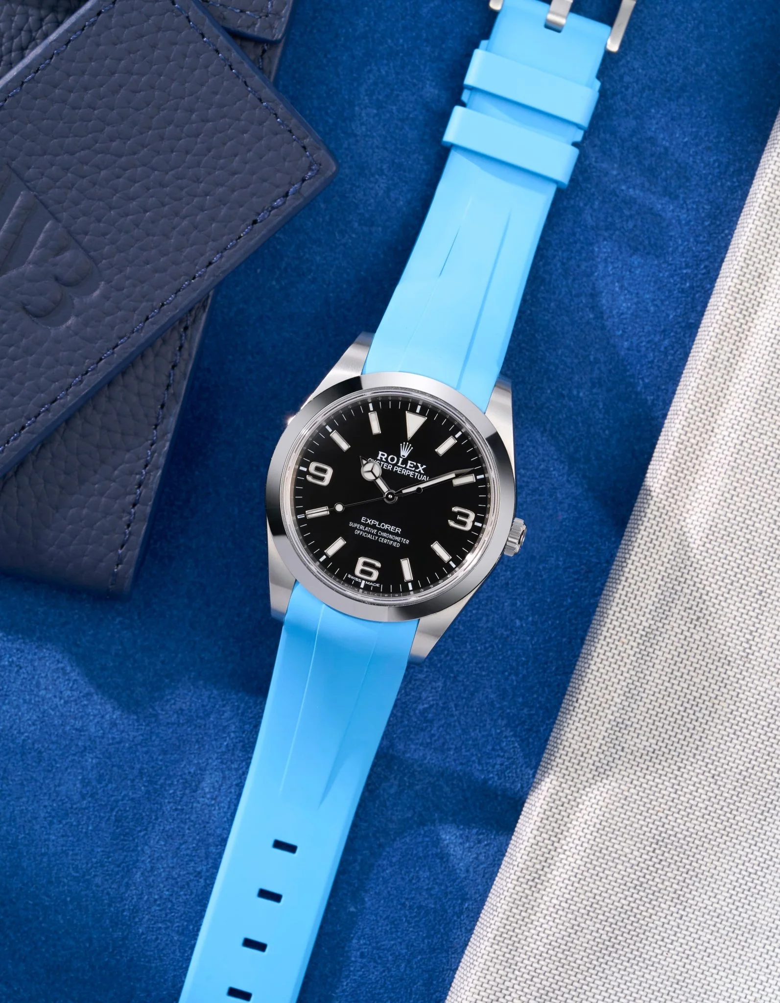 FKM Rubber Strap for Rolex Explorer 214270 - Image 20