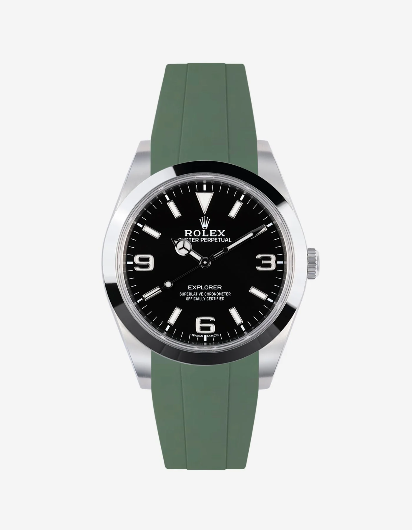 FKM Rubber Strap for Rolex Explorer 214270 - Image 6