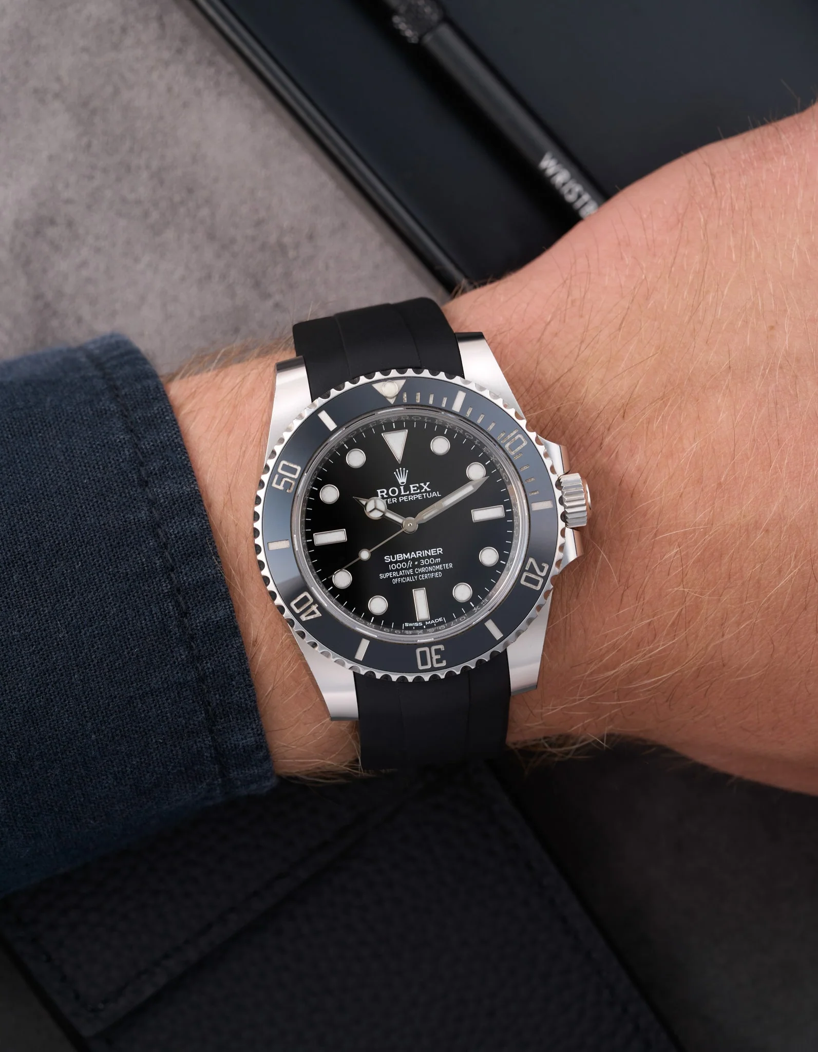 FKM Rubber Strap for Rolex Submariner 116610LN - Image 3