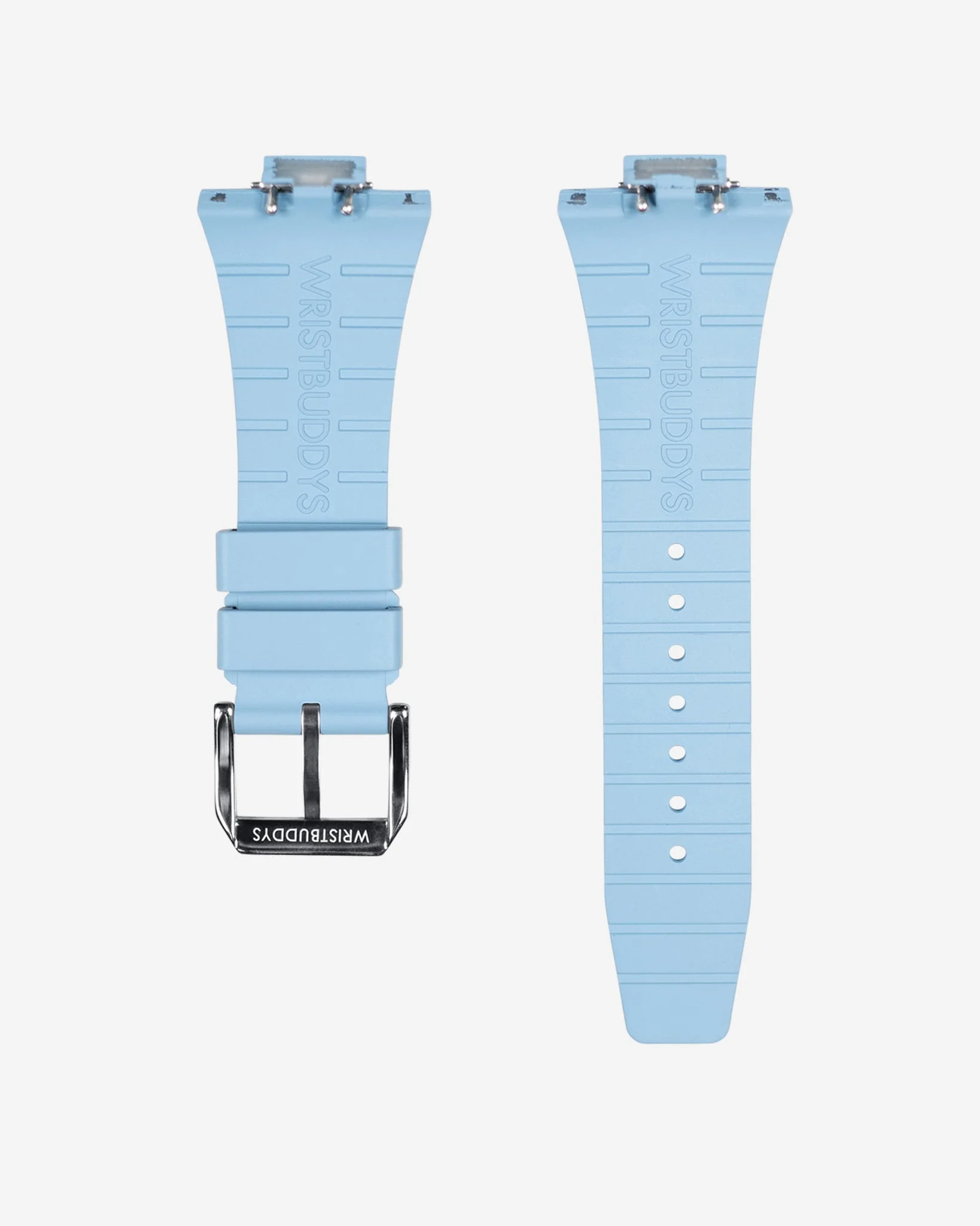 FKM Rubber Strap For Tissot PRX - Ice Blue - Image 6
