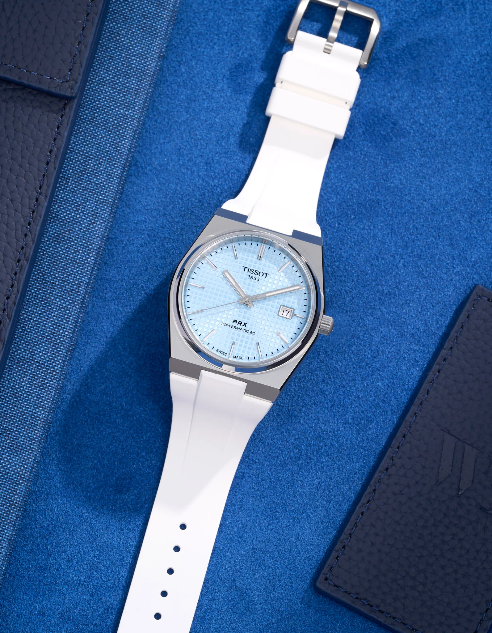 FKM Rubber Strap For Tissot PRX - White - Image 5