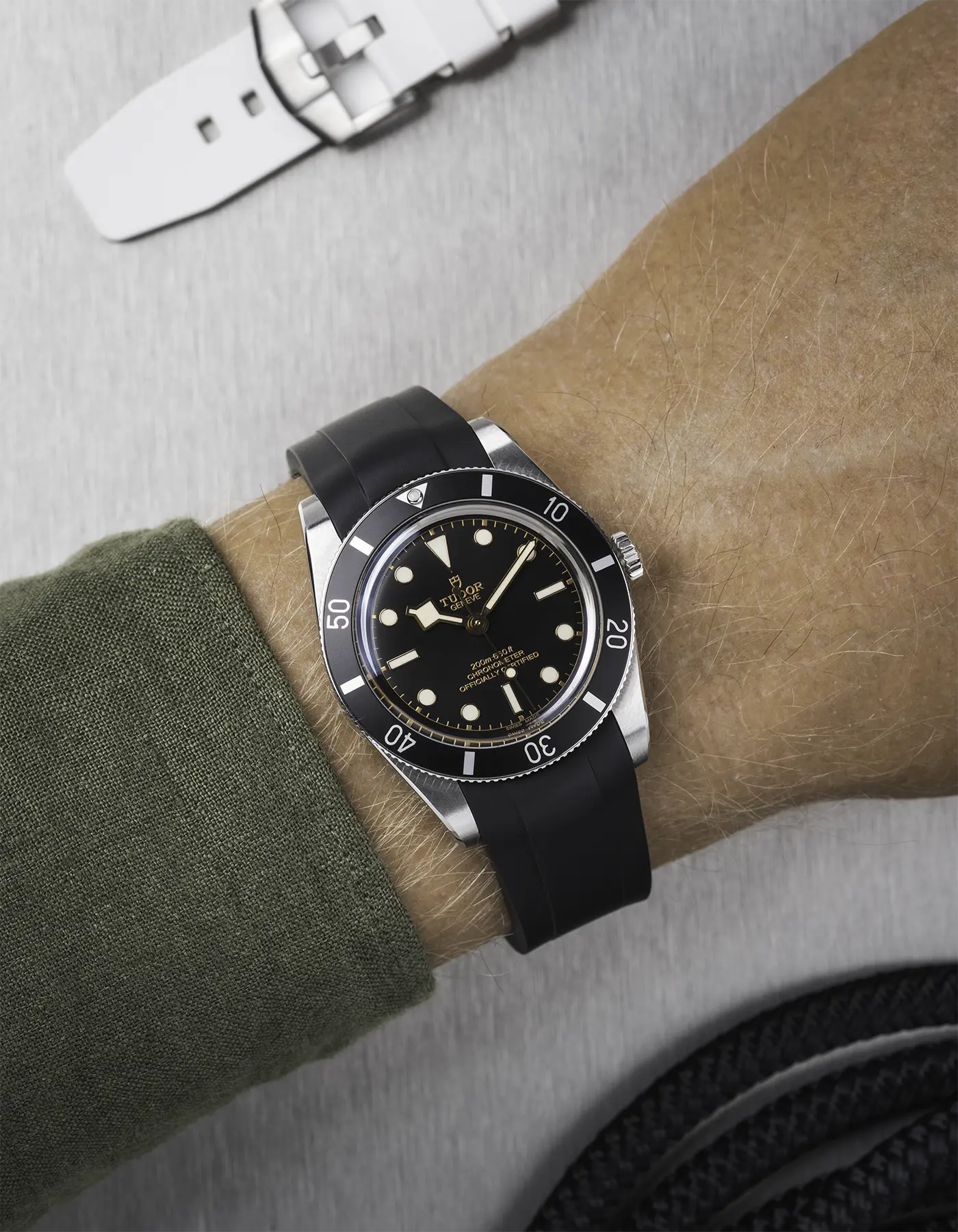 FKM Rubber Strap for Tudor BB54 - Black - Image 3