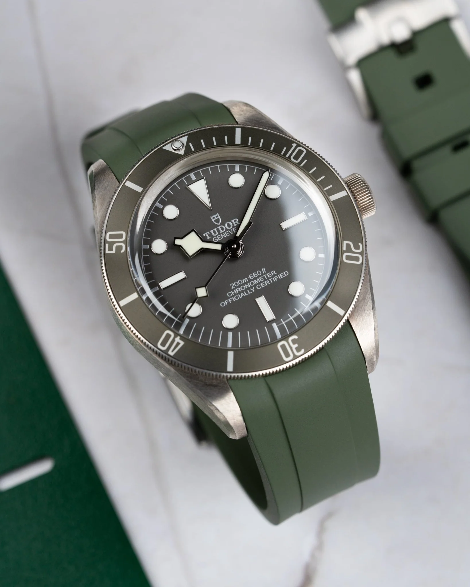 Rubber Strap for Tudor Black Bay 58 925 Silver - Image 4