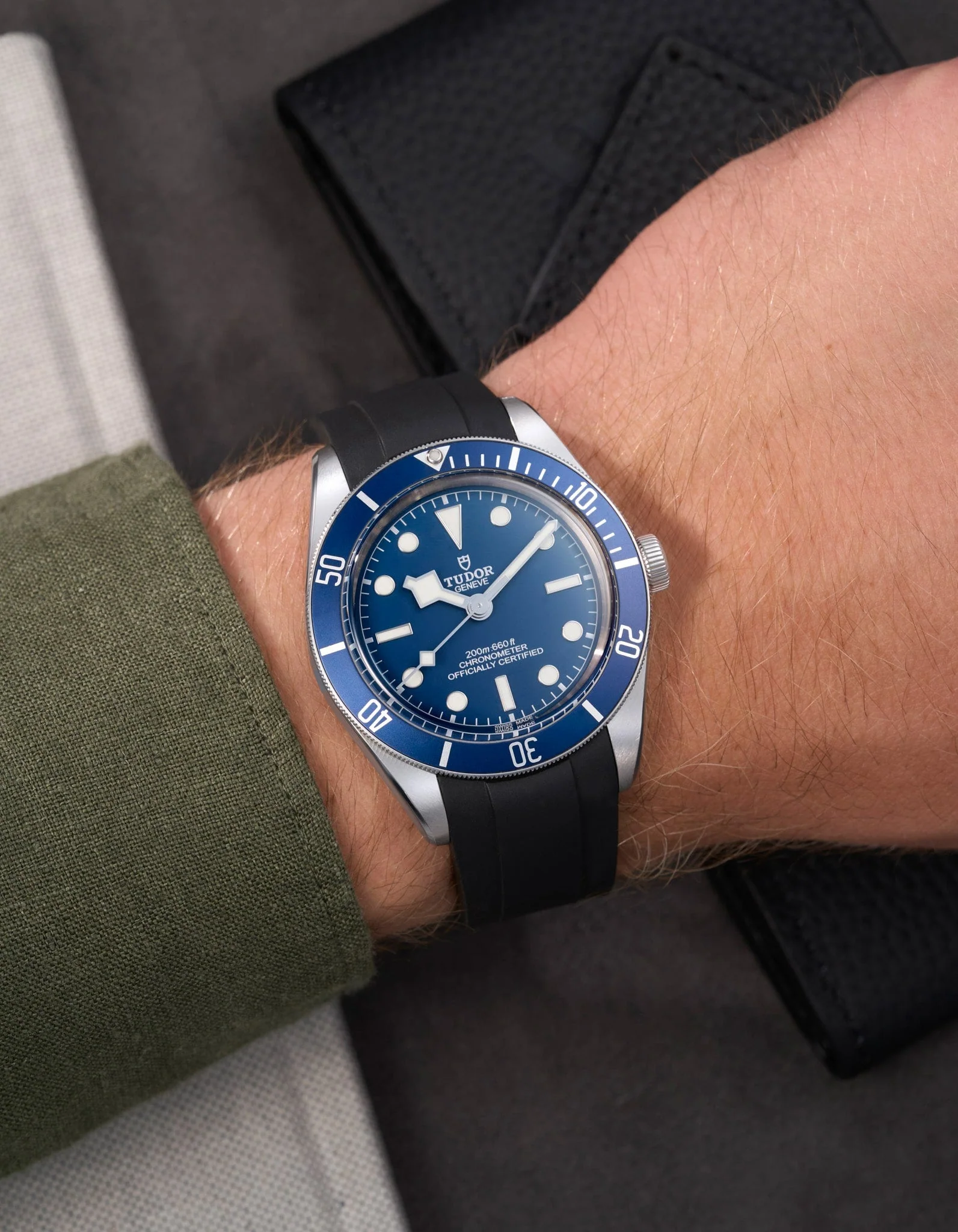 Rubber Strap for Tudor Black Bay 58 Navy Blue - Image 17
