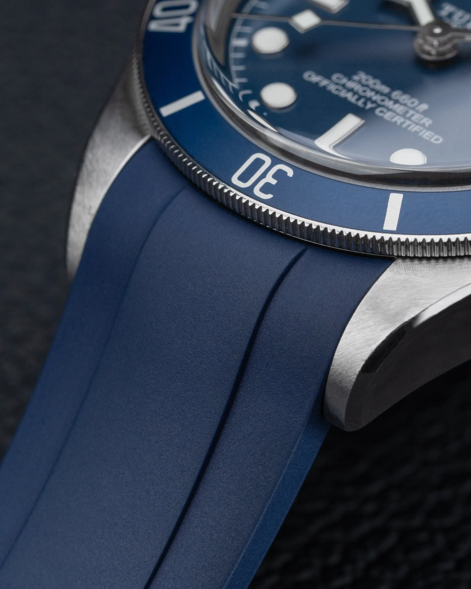 Rubber Strap for Tudor Black Bay 58 Navy Blue - Image 5