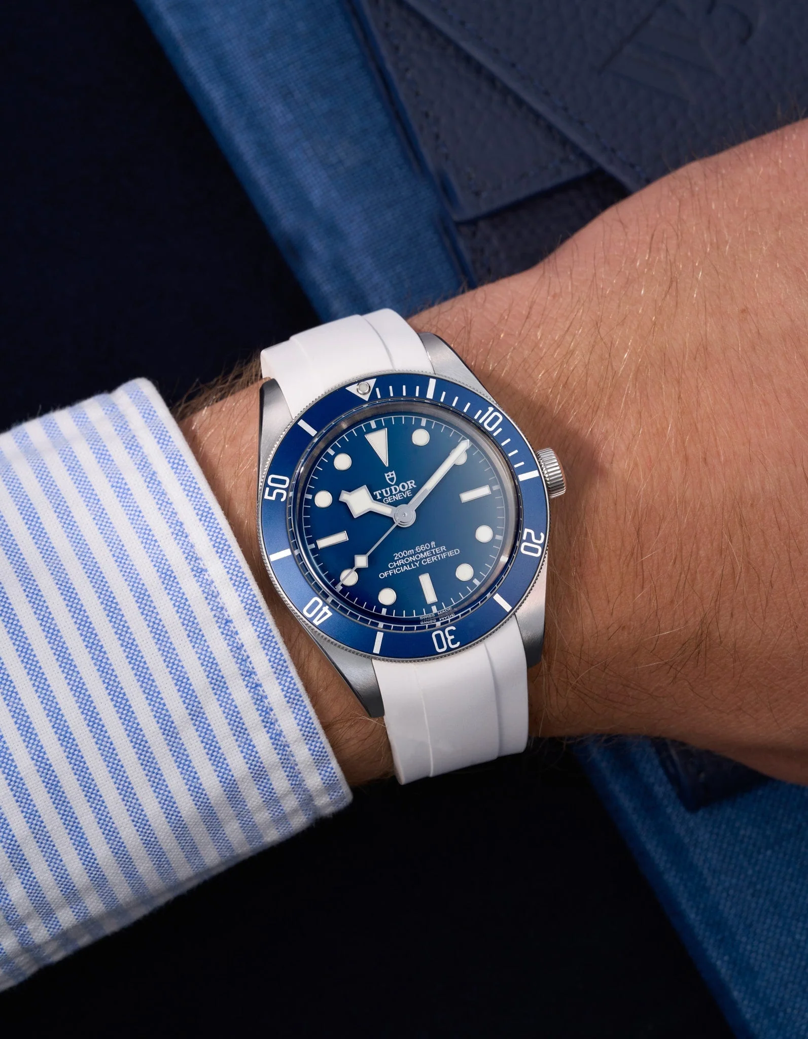 Rubber Strap for Tudor Black Bay 58 Navy Blue - Image 9
