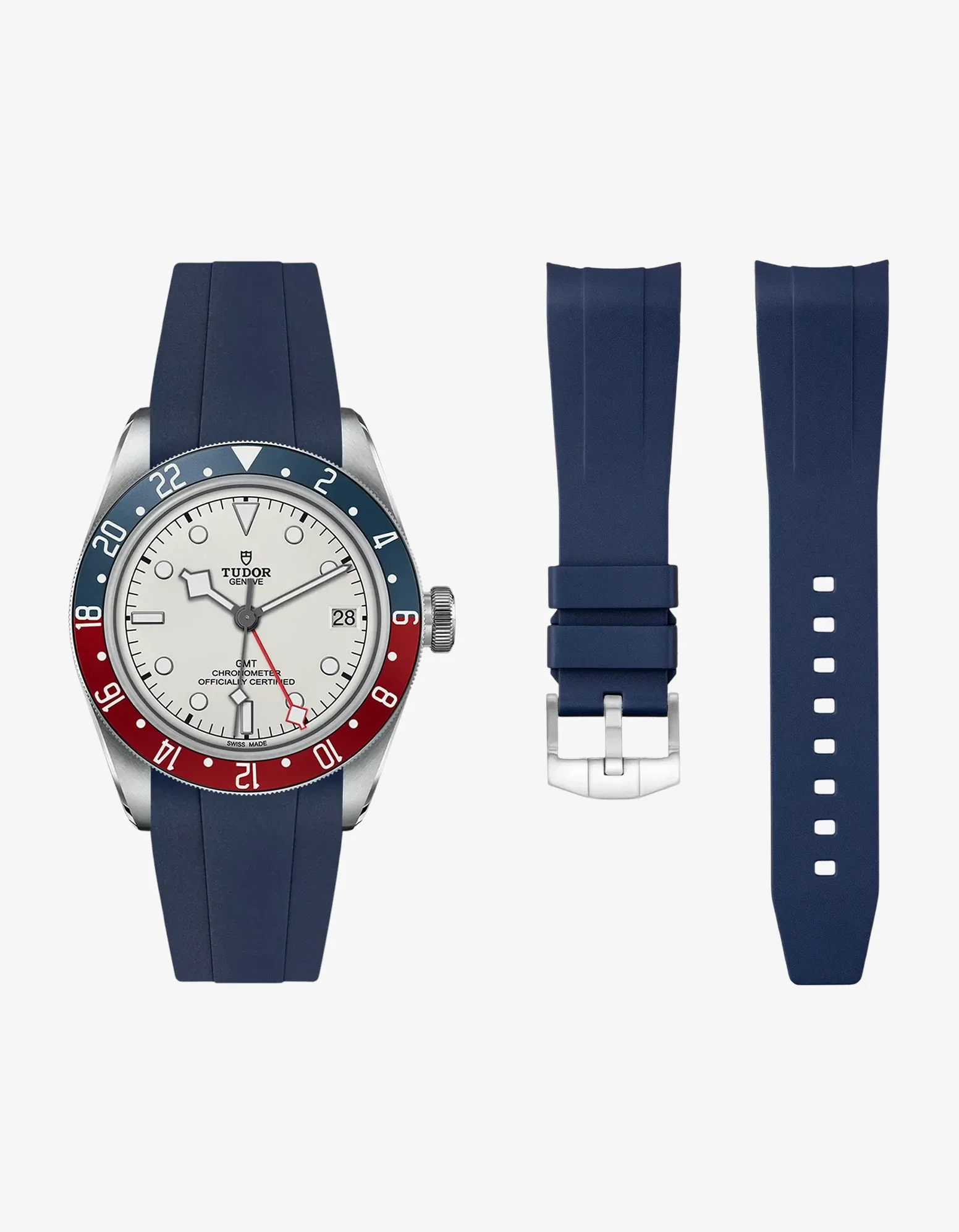 Rubber Strap for Tudor Black Bay GMT