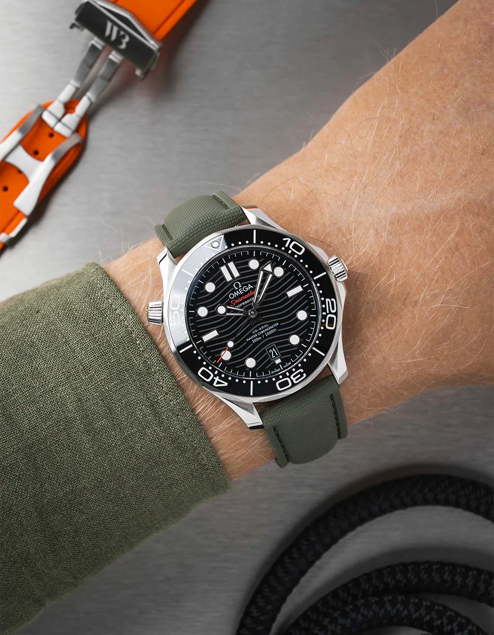 Sailcloth FKM Rubber Strap With Deployant Clasp 18mm-22mm - Image 11