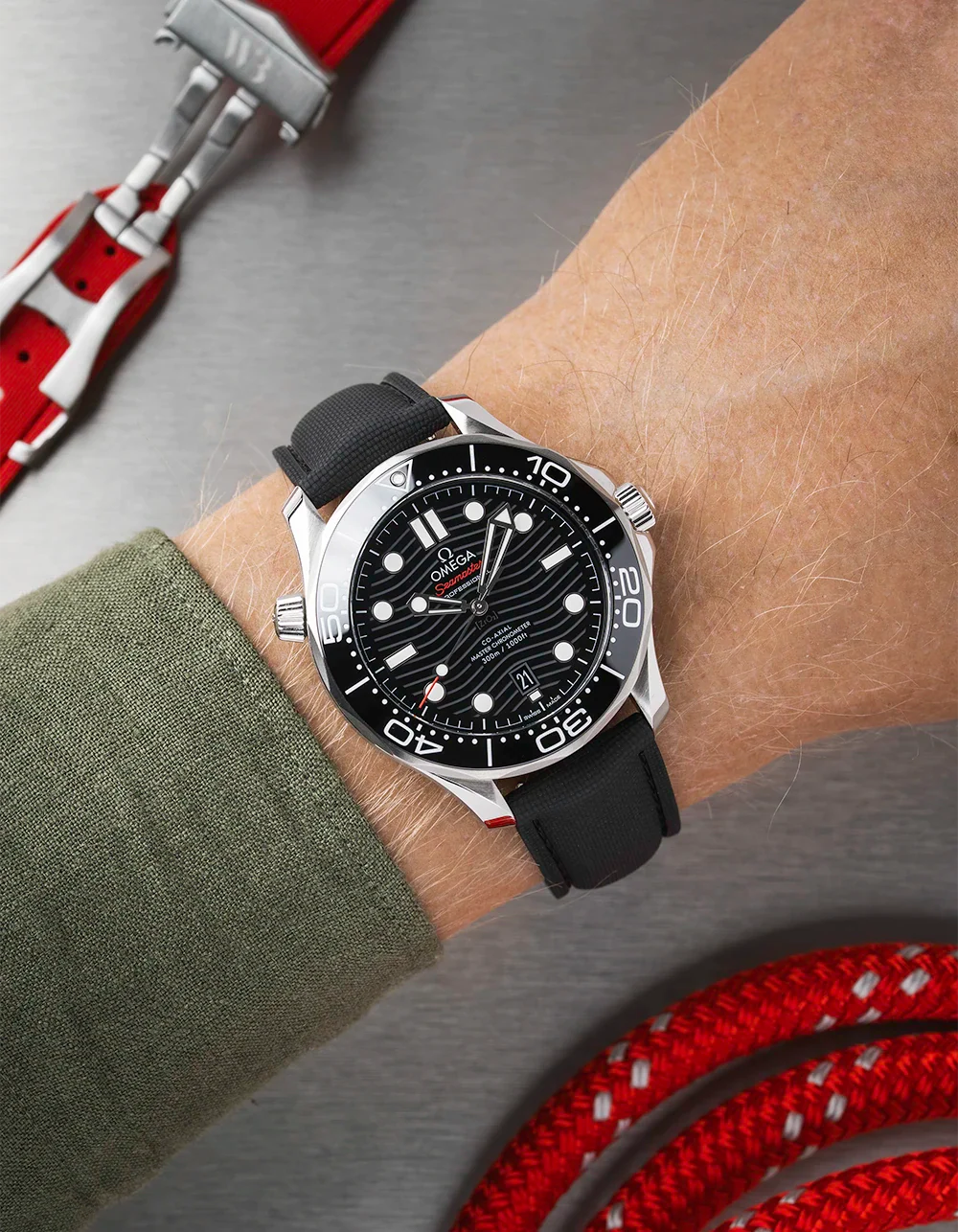 Sailcloth FKM Rubber Strap With Deployant Clasp 18mm-22mm - Image 3