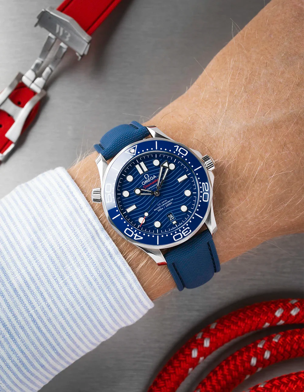 Sailcloth FKM Rubber Strap With Deployant Clasp 18mm-22mm - Image 8