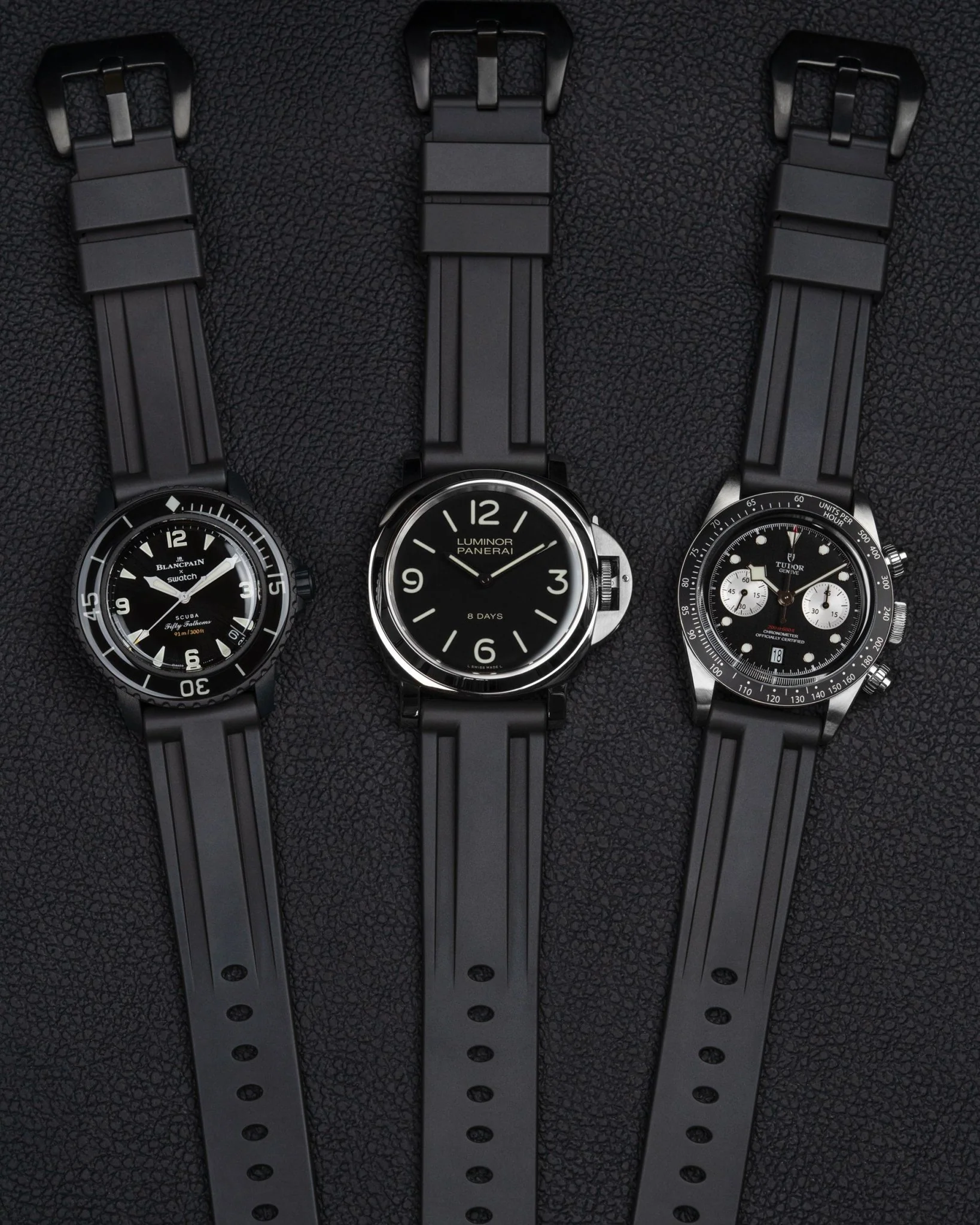 Black Universal FKM Rubber Strap 20mm-24mm - Image 5
