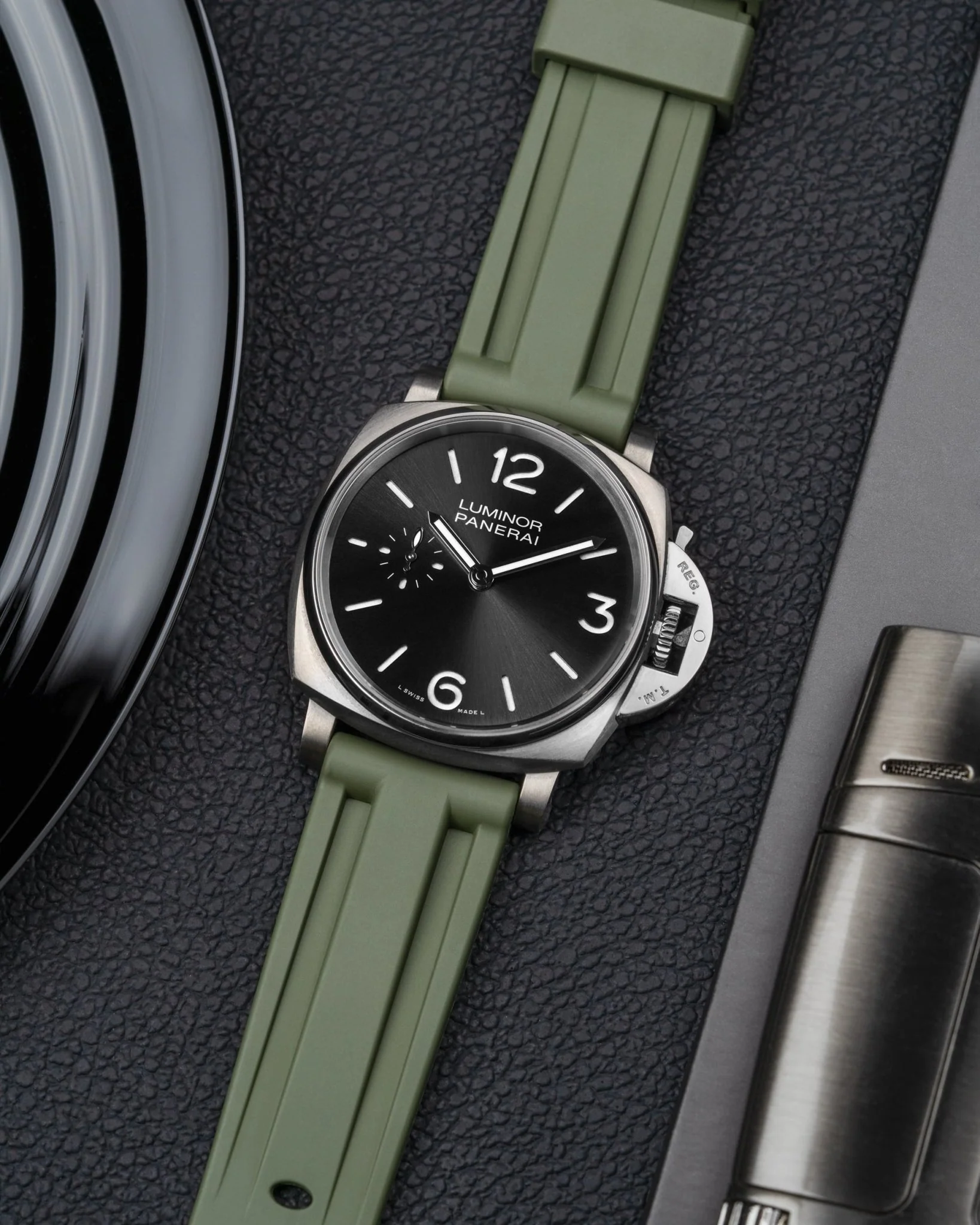 Military Green Universal FKM Rubber Strap 20mm-24mm - Image 5
