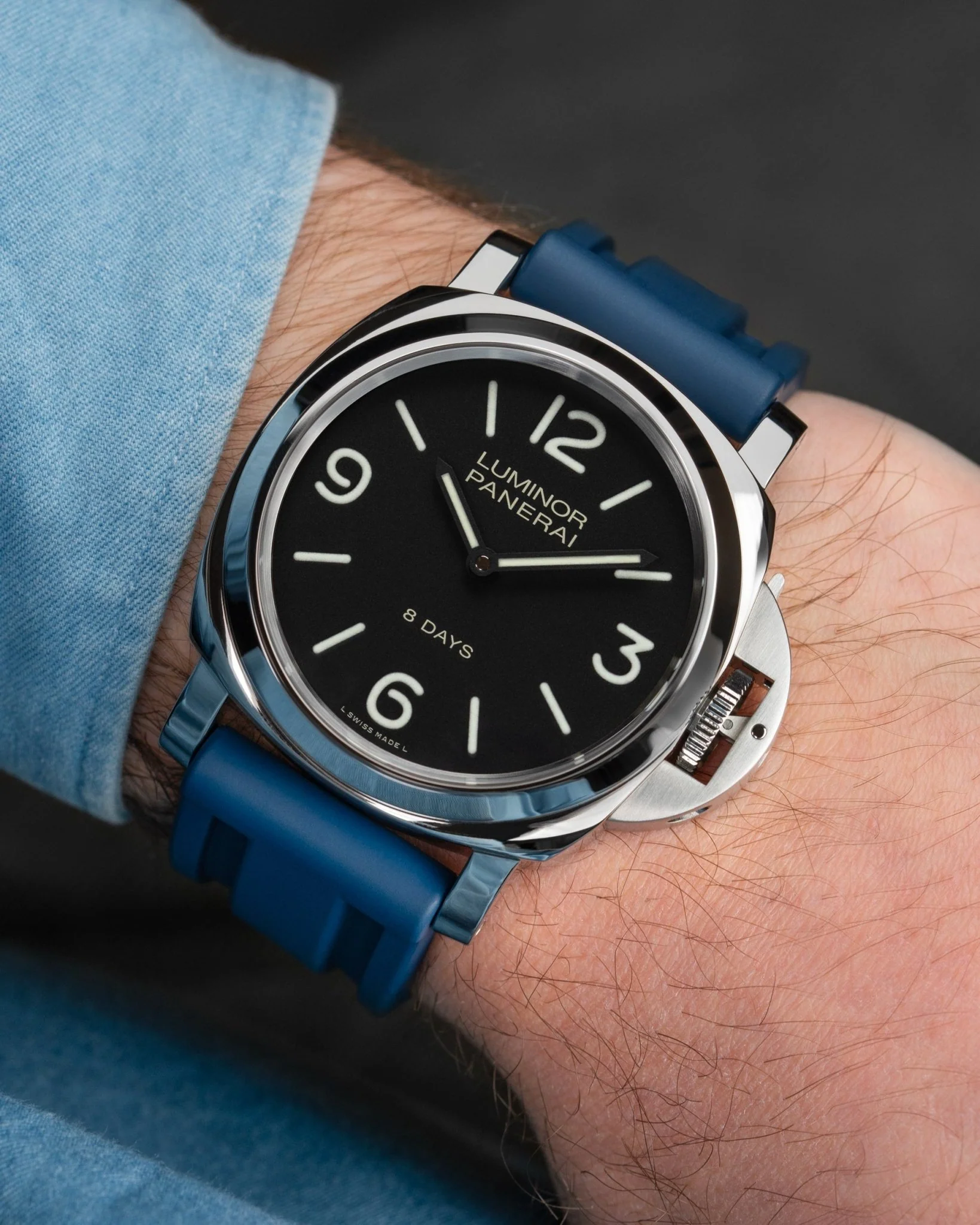 Navy Blue Universal FKM Rubber Strap 20mm-24mm - Image 5
