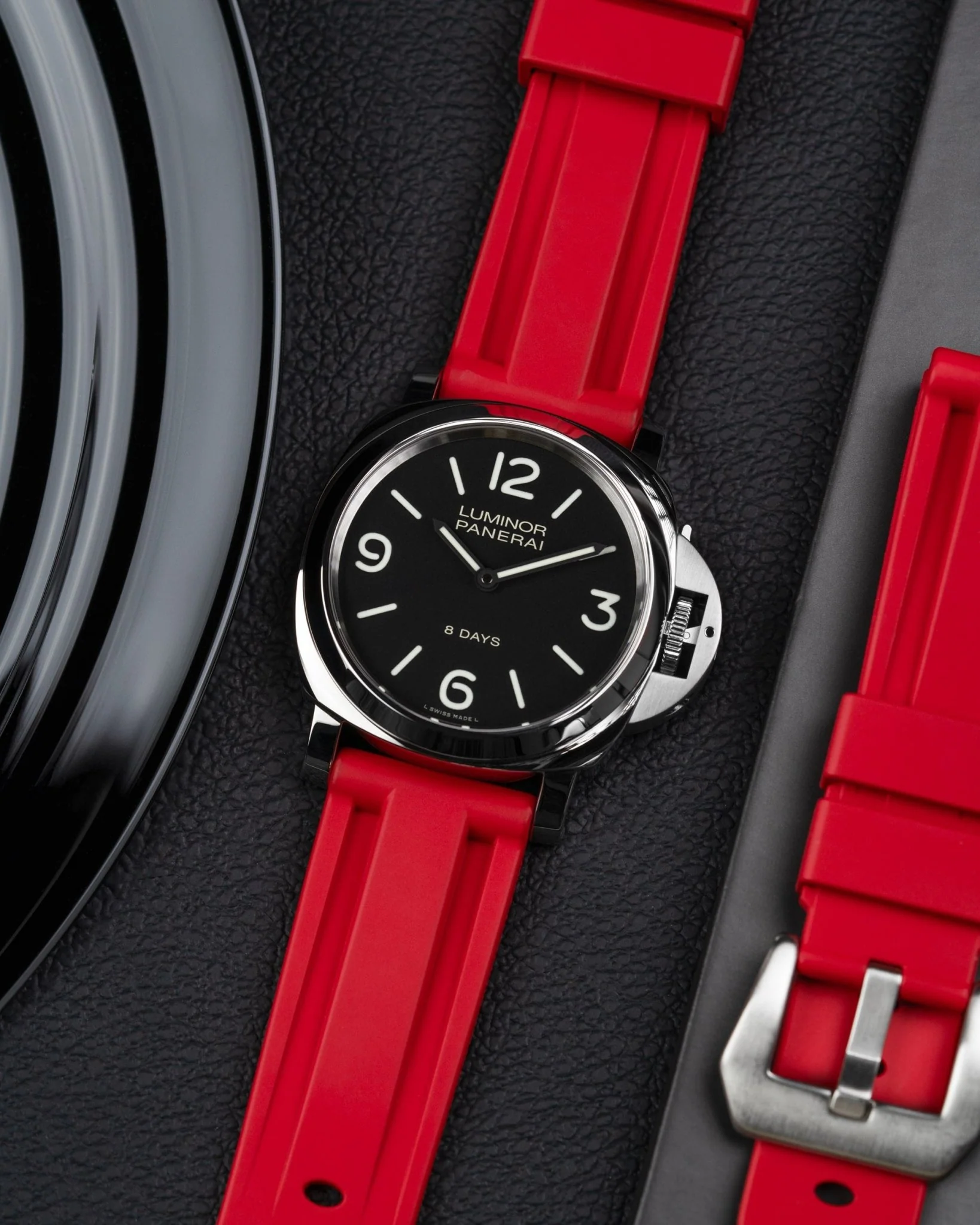Red Universal FKM Rubber Strap 20mm-24mm - Image 6