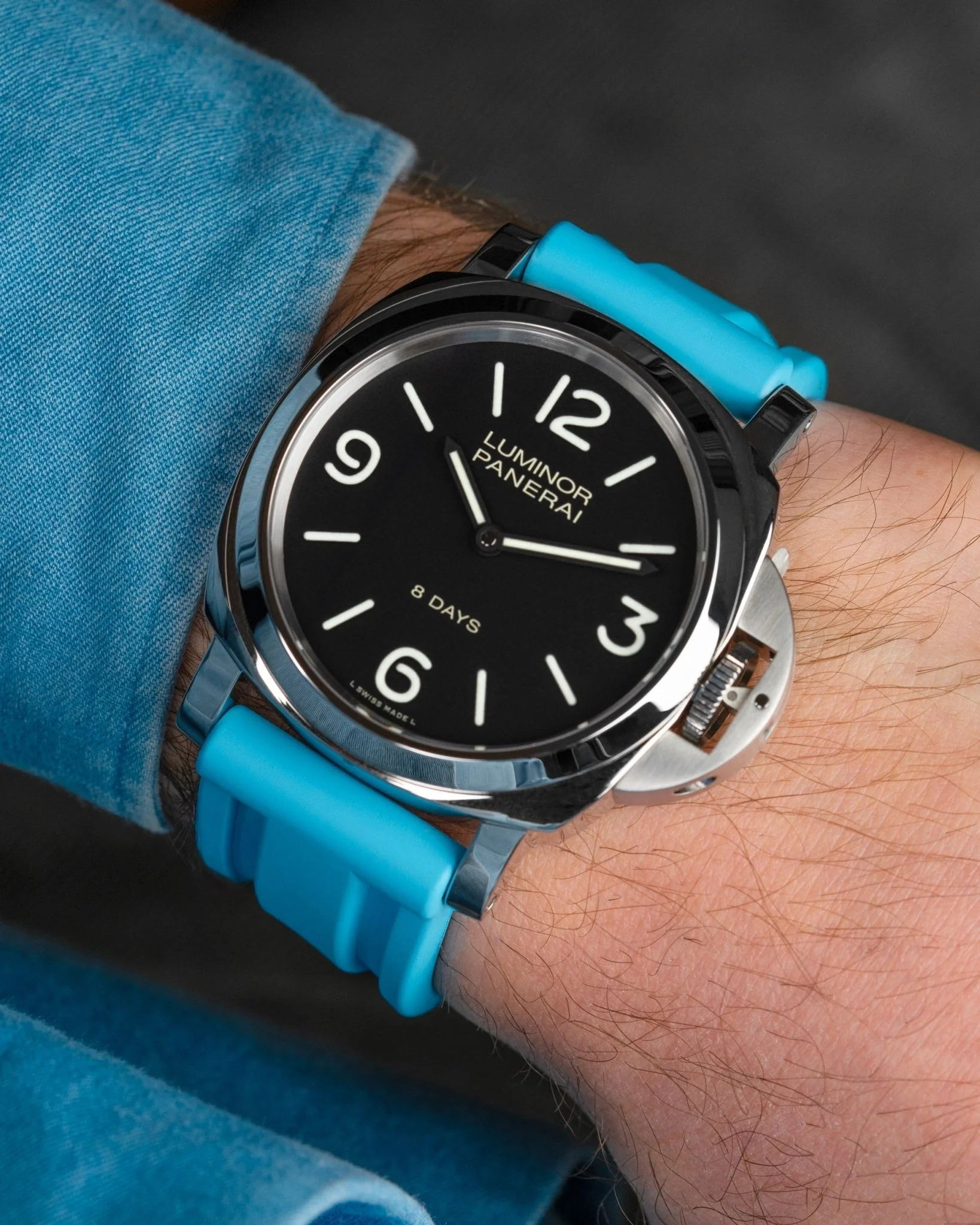 Turquoise Universal FKM Rubber Strap 20mm-24mm - Image 5
