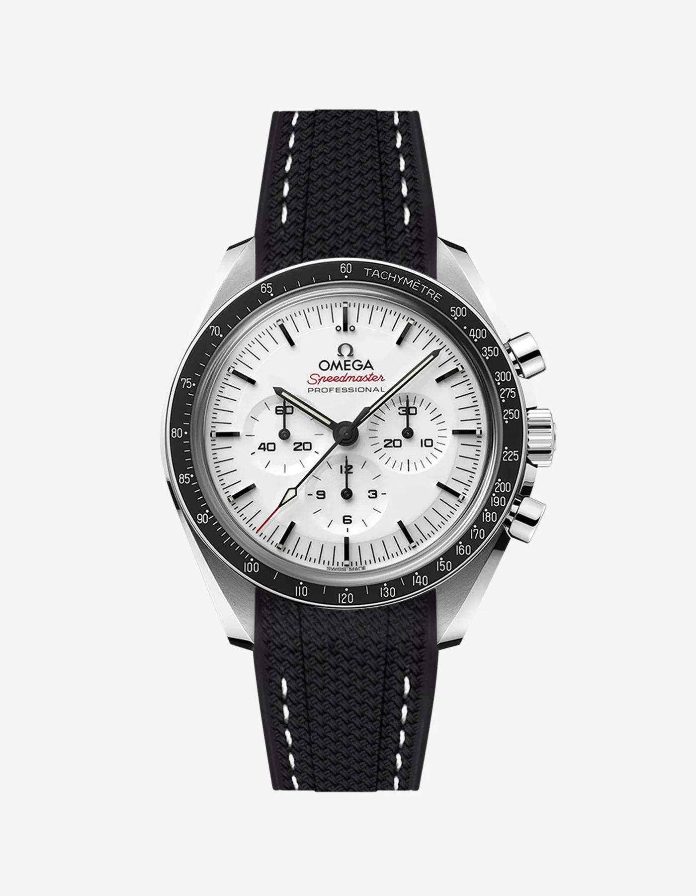 Vertech Rubber Strap for Omega Speedmaster - White Dial - Image 7