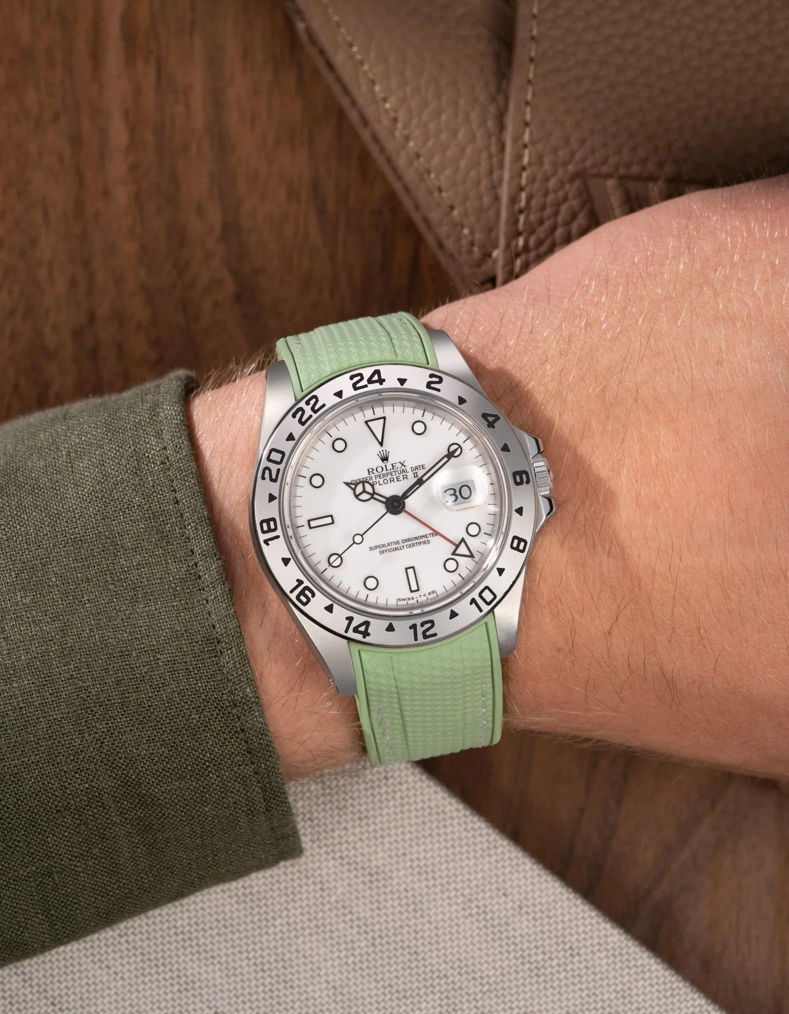 Vertech Rubber Strap for Rolex Explorer II 16570 - Image 16
