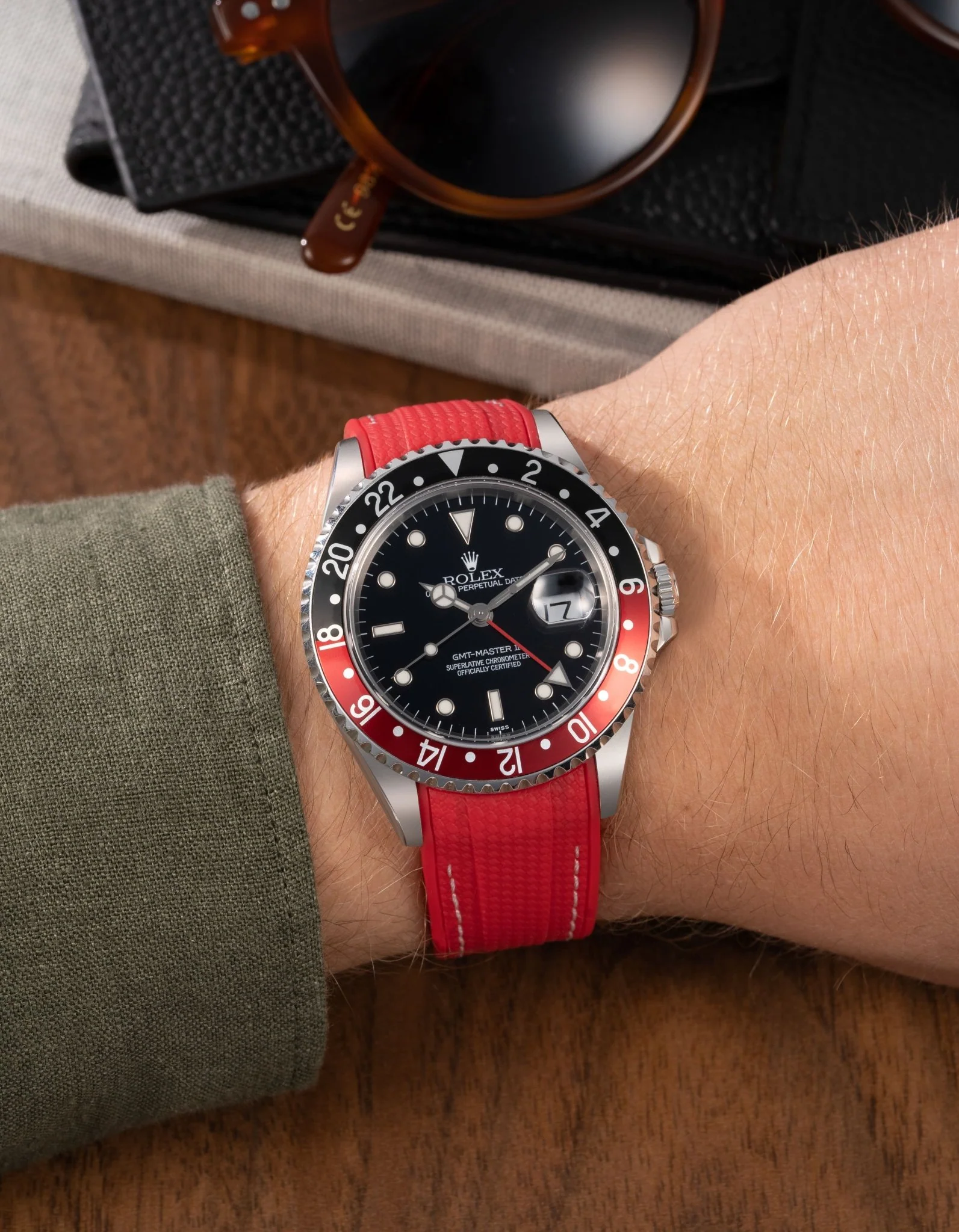 Vertech Rubber Strap for Rolex GMT Master II 16710 Coke - Image 3