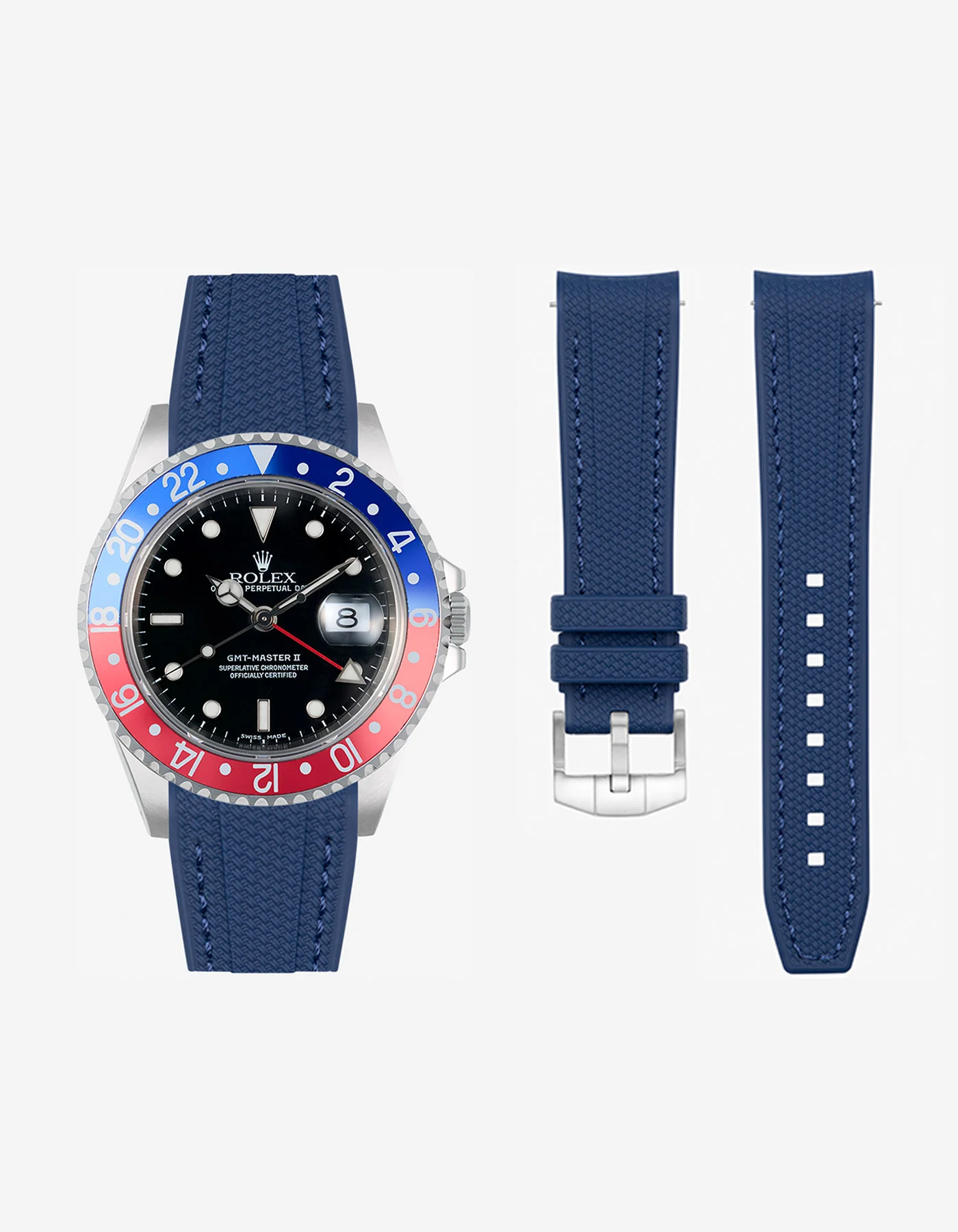 Vertech Rubber Strap for Rolex GMT Master II 16710 Pepsi